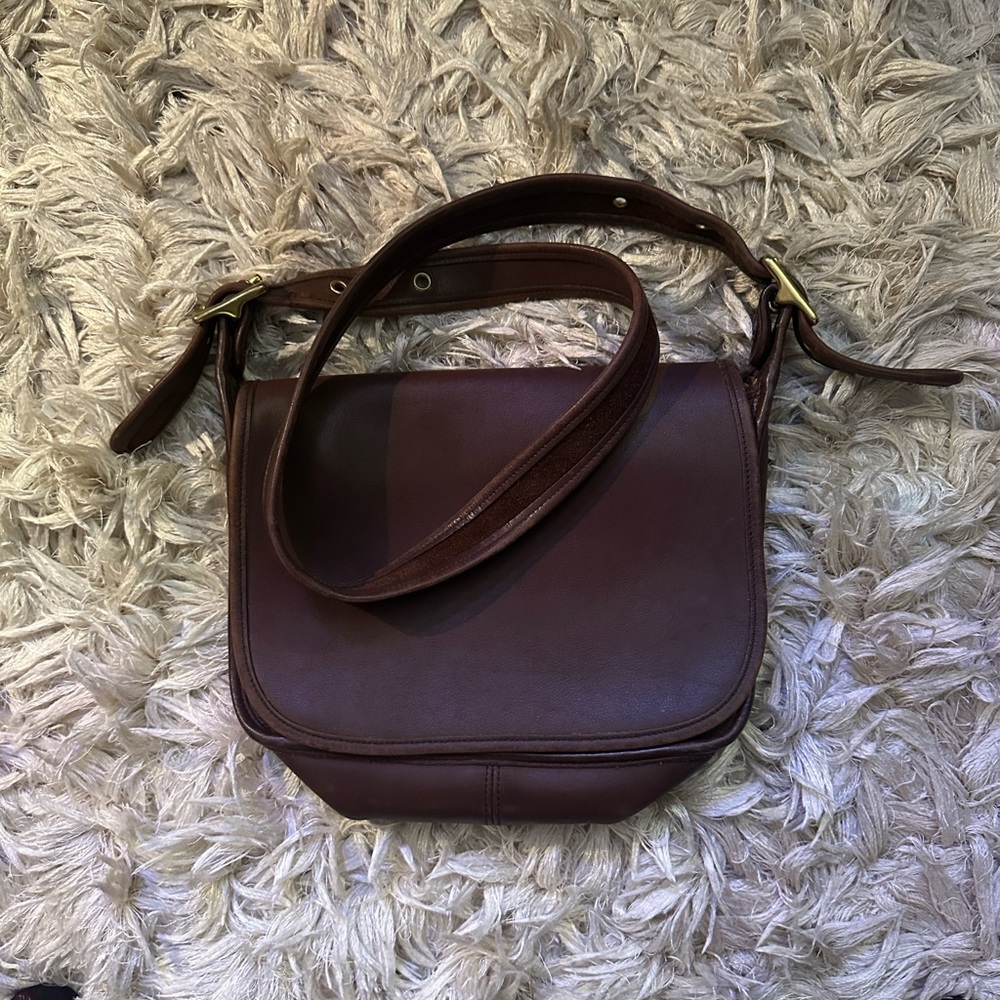 Coach Dark Brown Leather Shoulder Bag